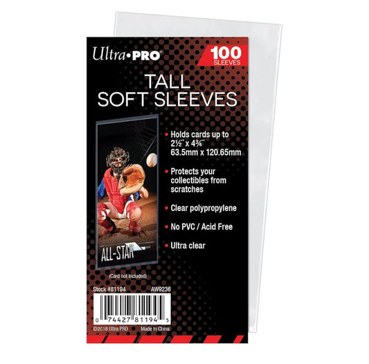 Ultra Pro Card Sleeve Tall 100ct