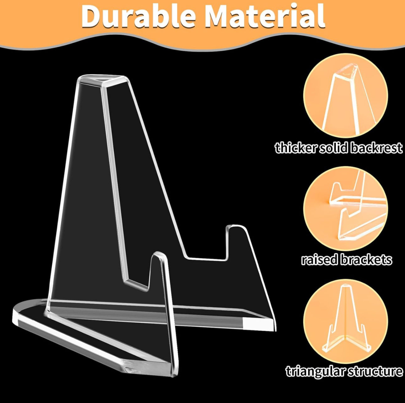 Clear Acrylic Card Display Stands (30-pack)