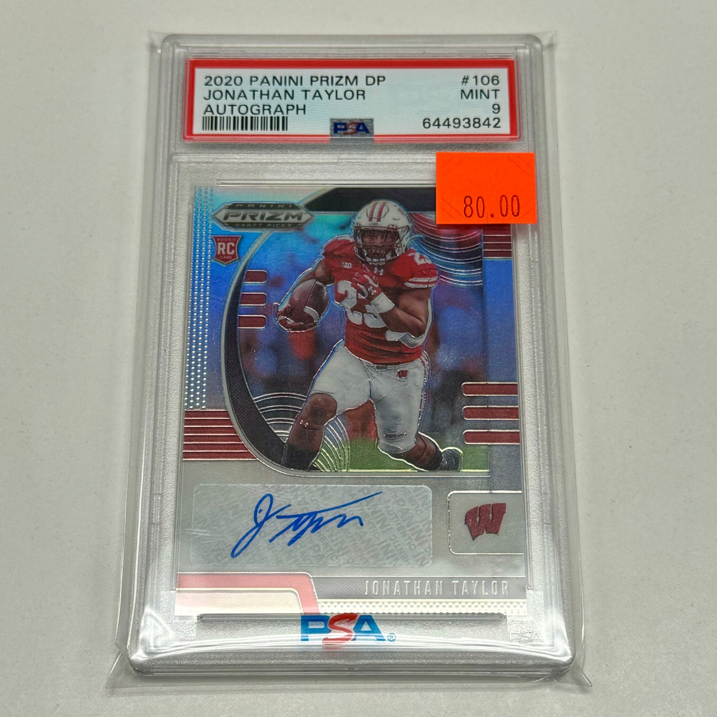 2020 PANINI PRIZM DP JONATHAN TAYLOR AUTO PSA 9