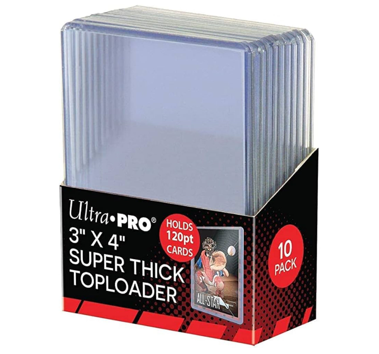 Ultra Pro 3”x4” Toploaders (120pt), 10ct Pack