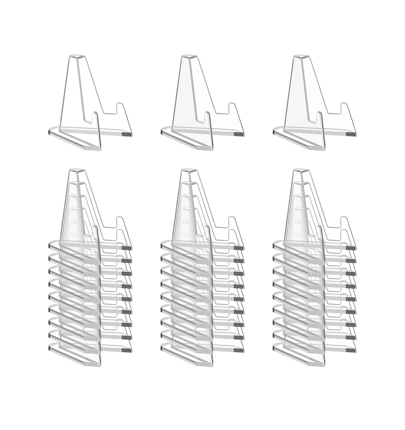 Clear Acrylic Card Display Stands (30-pack)