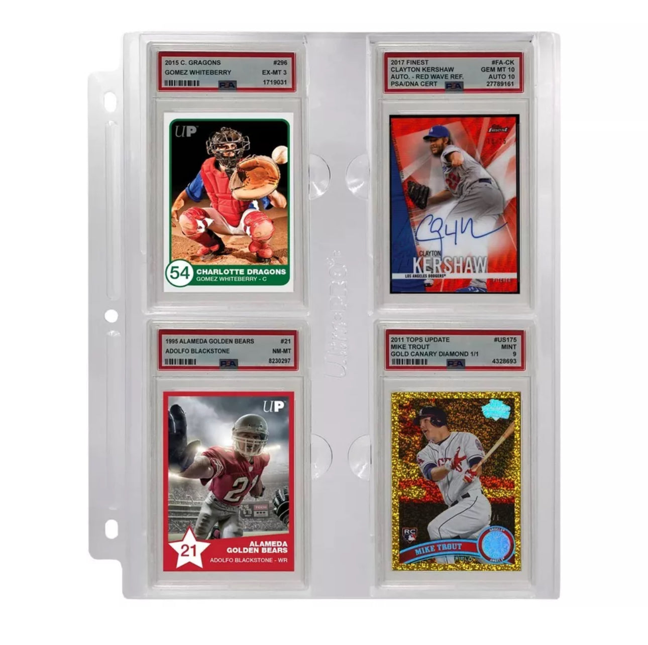 Ultra Pro Page For PSA Graded Slabs - Rigid Shell Design - Lock-In Tabs, Single Page