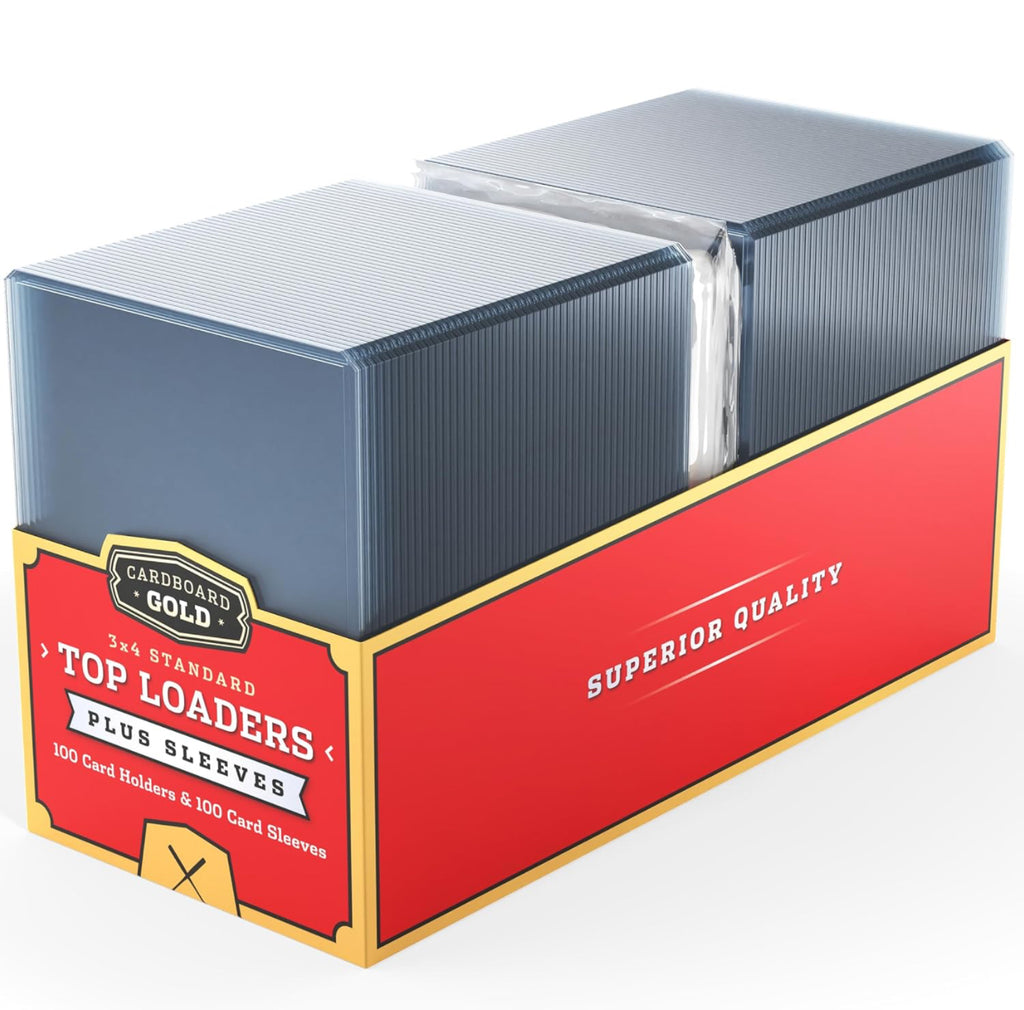 CBG Top Loaders 3x4 Standard (35pt) 100ct & 100 Soft Sleeves Bundle