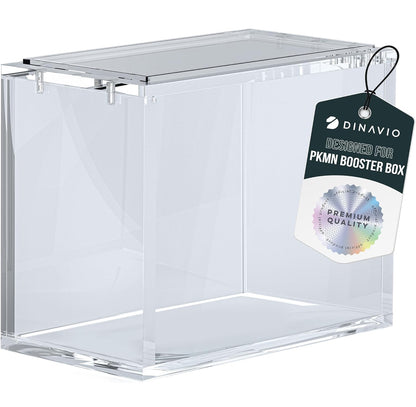 Ultra Thick Acrylic Booster Box Stackable Display Case Protector with 5x3mm Strong Magnets