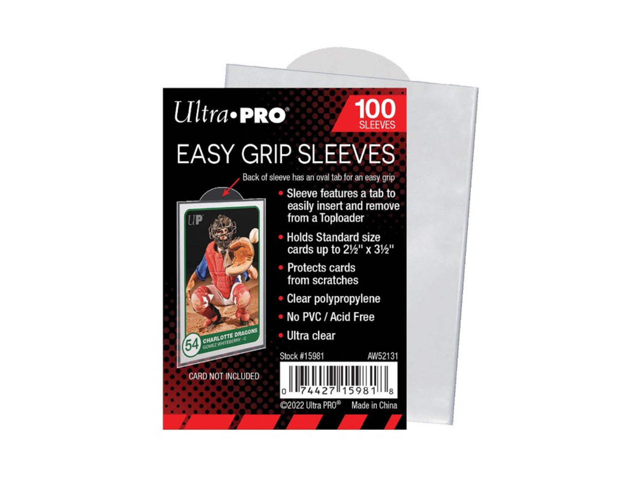 Ultra Pro Easy Grip Sleeves, 100ct