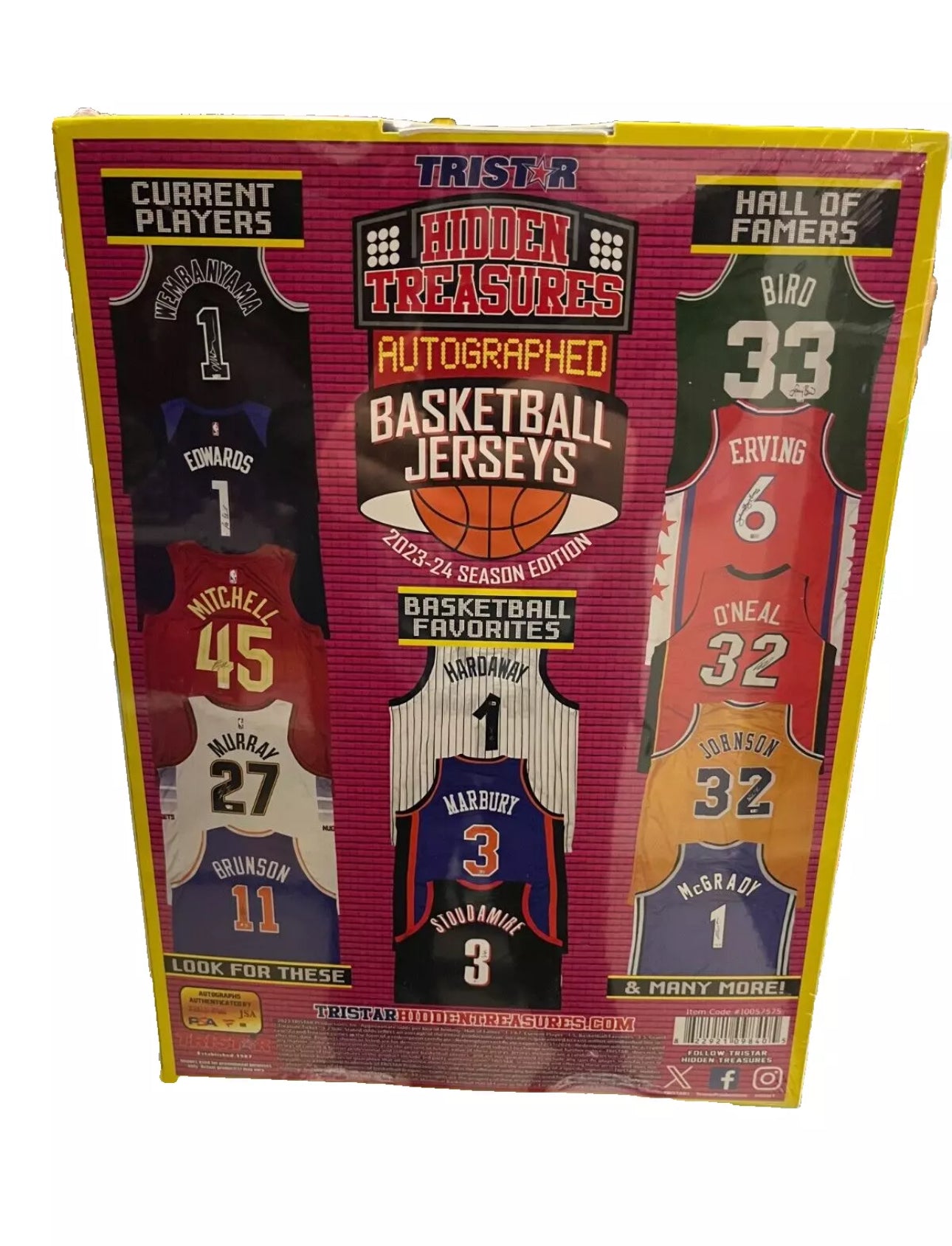 2023-24 TriStar Hidden Treasures Autographed Basketball Jerseys