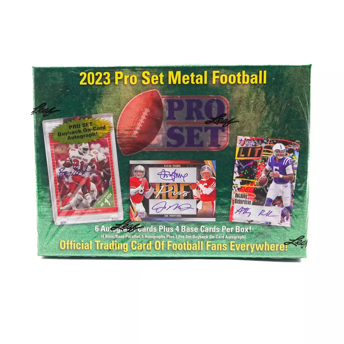 2023 Leaf Pro Set Balón de fútbol de metal, Hobby Box 