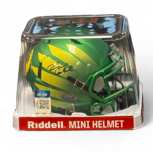 Dillon Gabriel Autographed Oregon Ducks Apple Green with Wings NCAA Riddell Speed Mini Football Helmet w/ Beckett COA