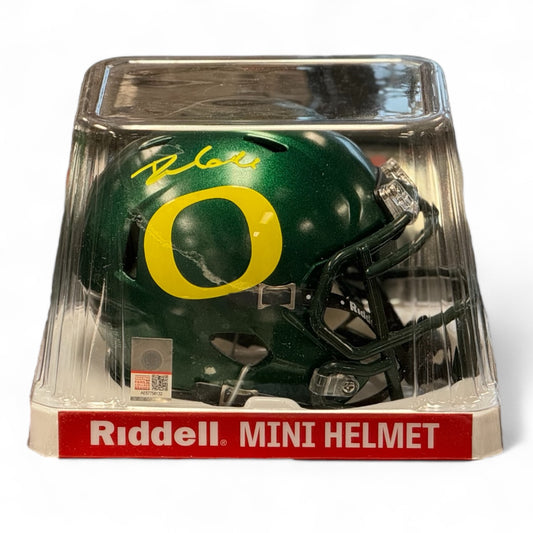 Dillon Gabriel Autographed Oregon Ducks Deep Green Mini Speed Replica Football Helmet w/ Beckett COA