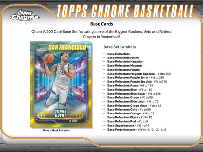 2024-25 Topps Chrome Basketball Blaster Pack (6/12)