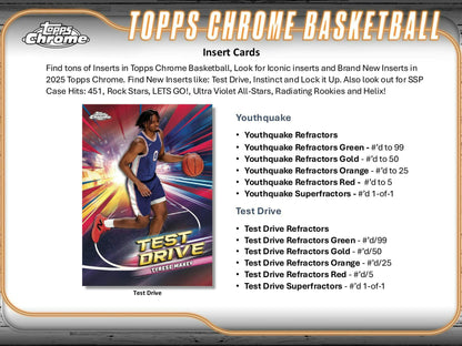 2024-25 Topps Chrome Basketball Hobby Pack (6/12)