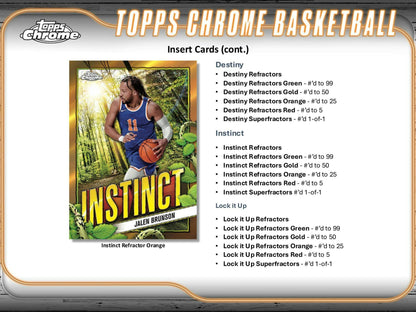 2024-25 Topps Chrome Basketball Hobby Pack (6/12)