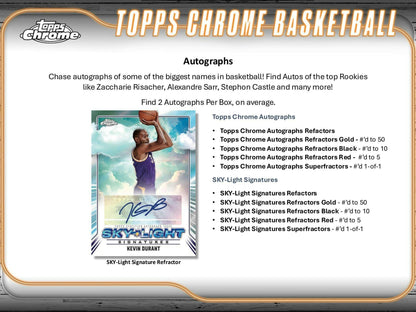2024-25 Topps Chrome Basketball Hobby Pack (6/12)