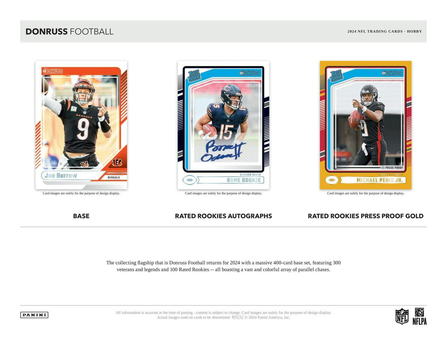 2024 Panini Donruss Football, Hobby Box (Presell 1/8/25)