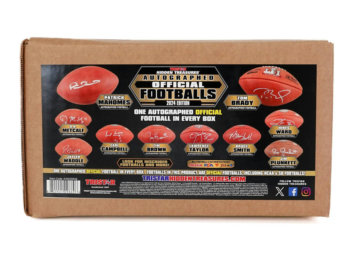 2024 TriStar Hidden Treasures Autographed Official Football, Hobby Box