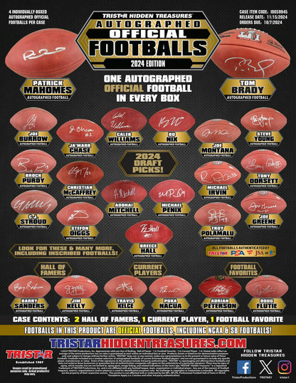 2024 TriStar Hidden Treasures Autographed Official Football Hobby Box
