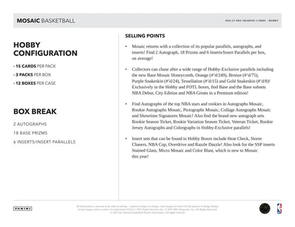 2024-25 Panini Mosaic Basketball Hobby Box (7/9)