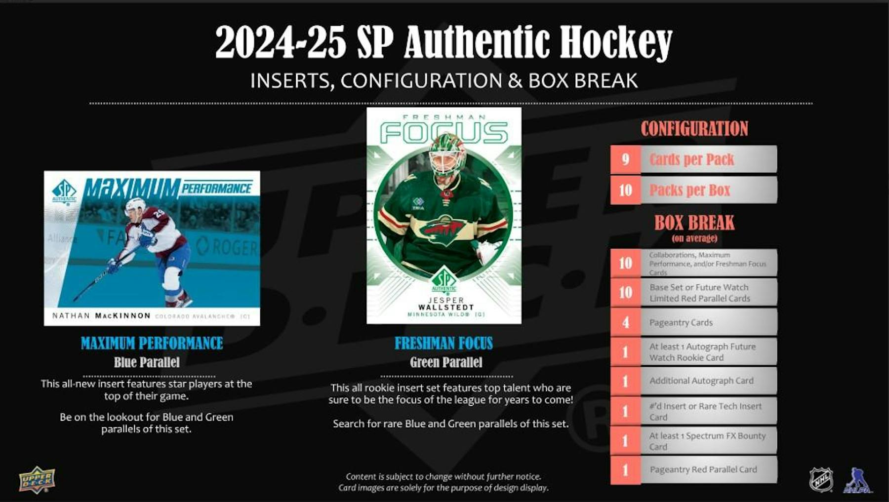 2024-25 Upper Deck SP Authentic Hockey Hobby Box (7/30)