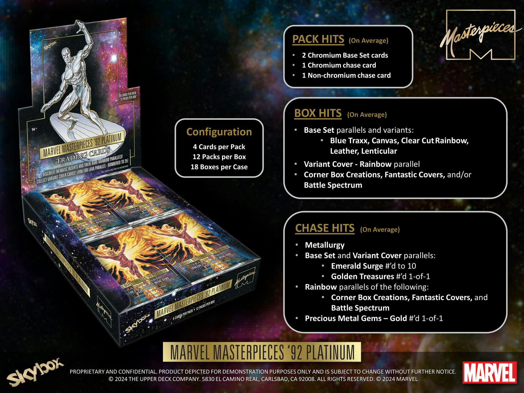 2024 Upper Deck Marvel Masterpieces '92 Platinum Hobby Pack