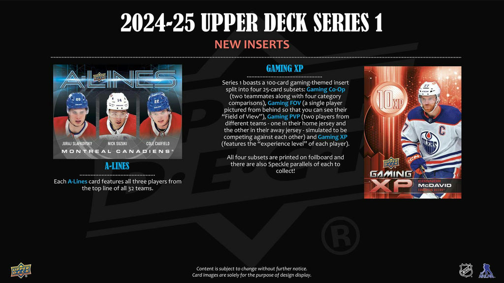 2024-25 Upper Deck Series 1 Hockey Tin