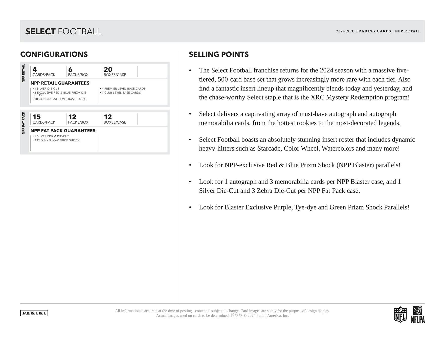 2024 Panini Select Football 6-Pack Blaster Box (Red & Blue Prizms!)