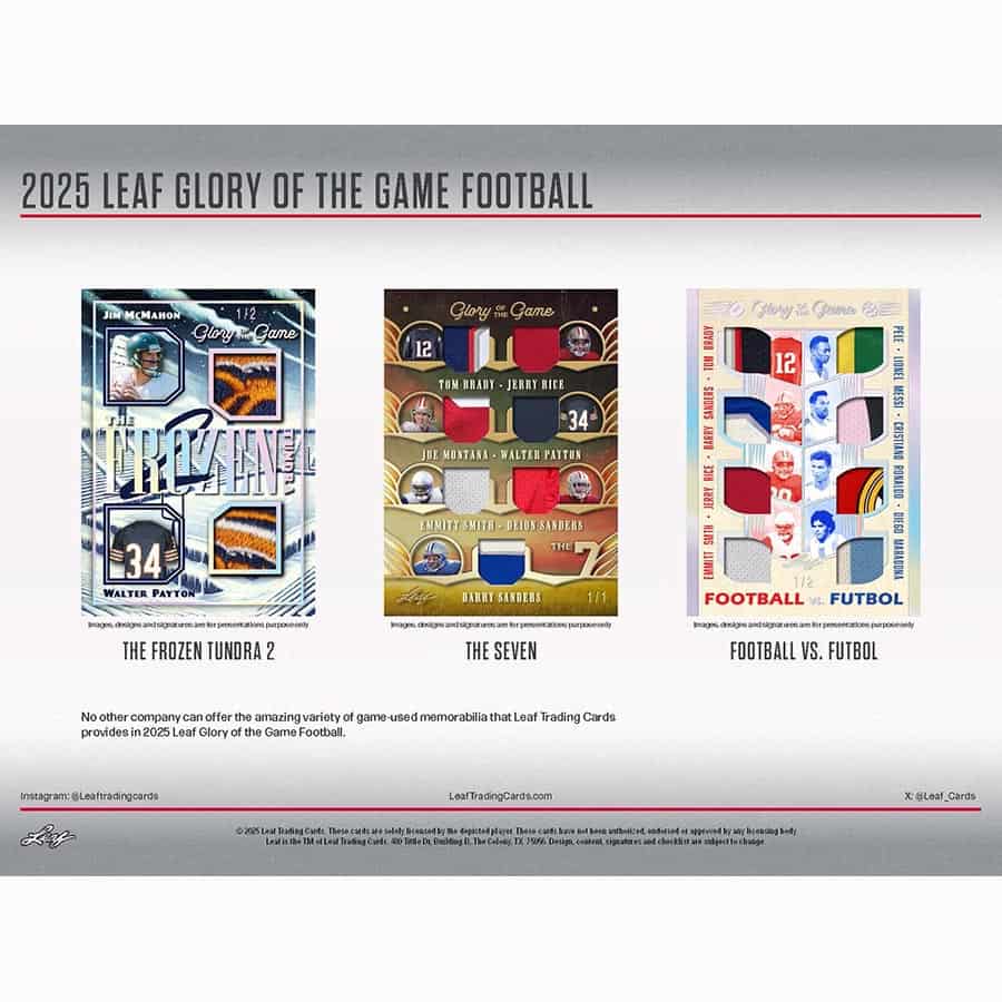 2025 Leaf Glory of the Game Football Hobby Box (8/20)