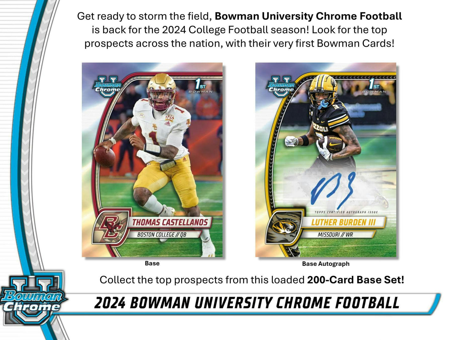 2024 Bowman University Chrome Football, Hobby Box