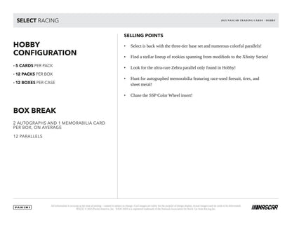 2025 Panini Select NASCAR Racing Hobby Box