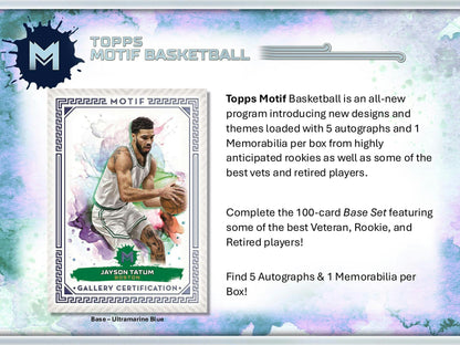 2023-24 Topps Motif Basketball Hobby Box (4/25)