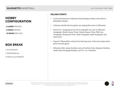 2024-25 Panini Silhouette Basketball Hobby Box
