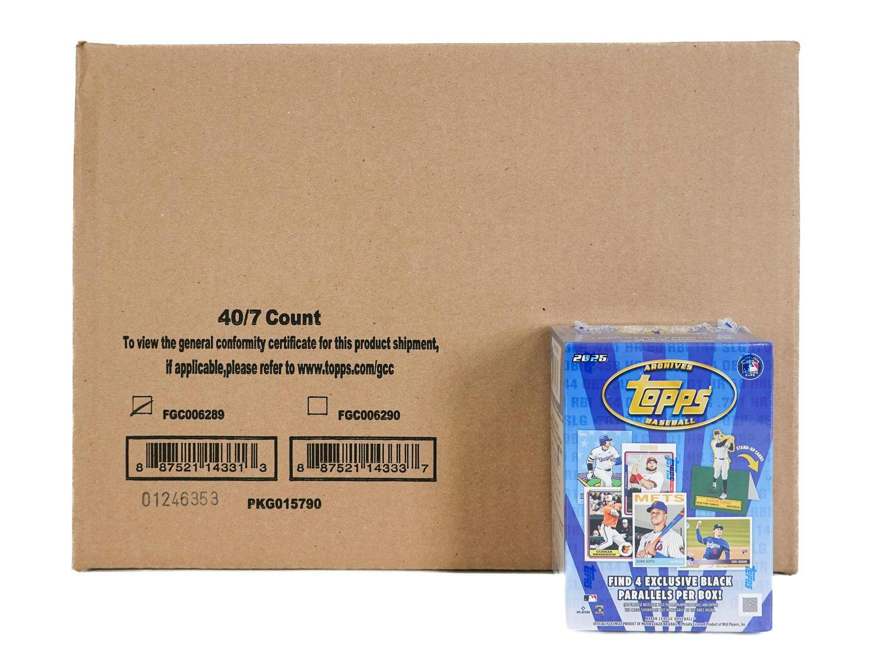 2025 Topps Archives Baseball 7-Pack Blaster 40-Box Case (12/12)