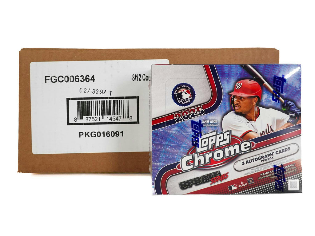 2025 Topps Chrome Update Series Baseball Hobby Jumbo 8-Box Case (12/10)