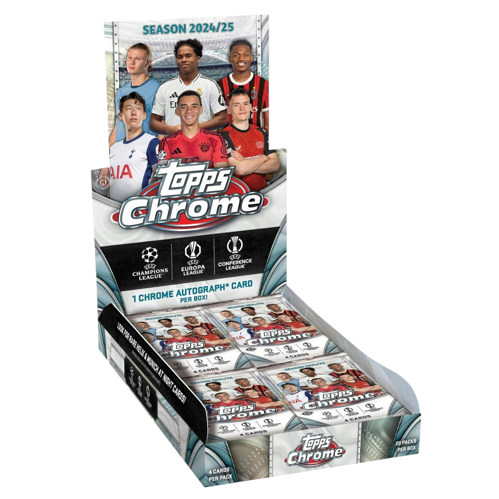 2024-25 Topps Chrome UEFA Club Competitions Soccer Hobby Box (5/15)