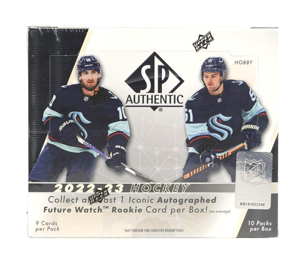 2022-23 Upper Deck SP Hockey auténtico, caja de pasatiempos