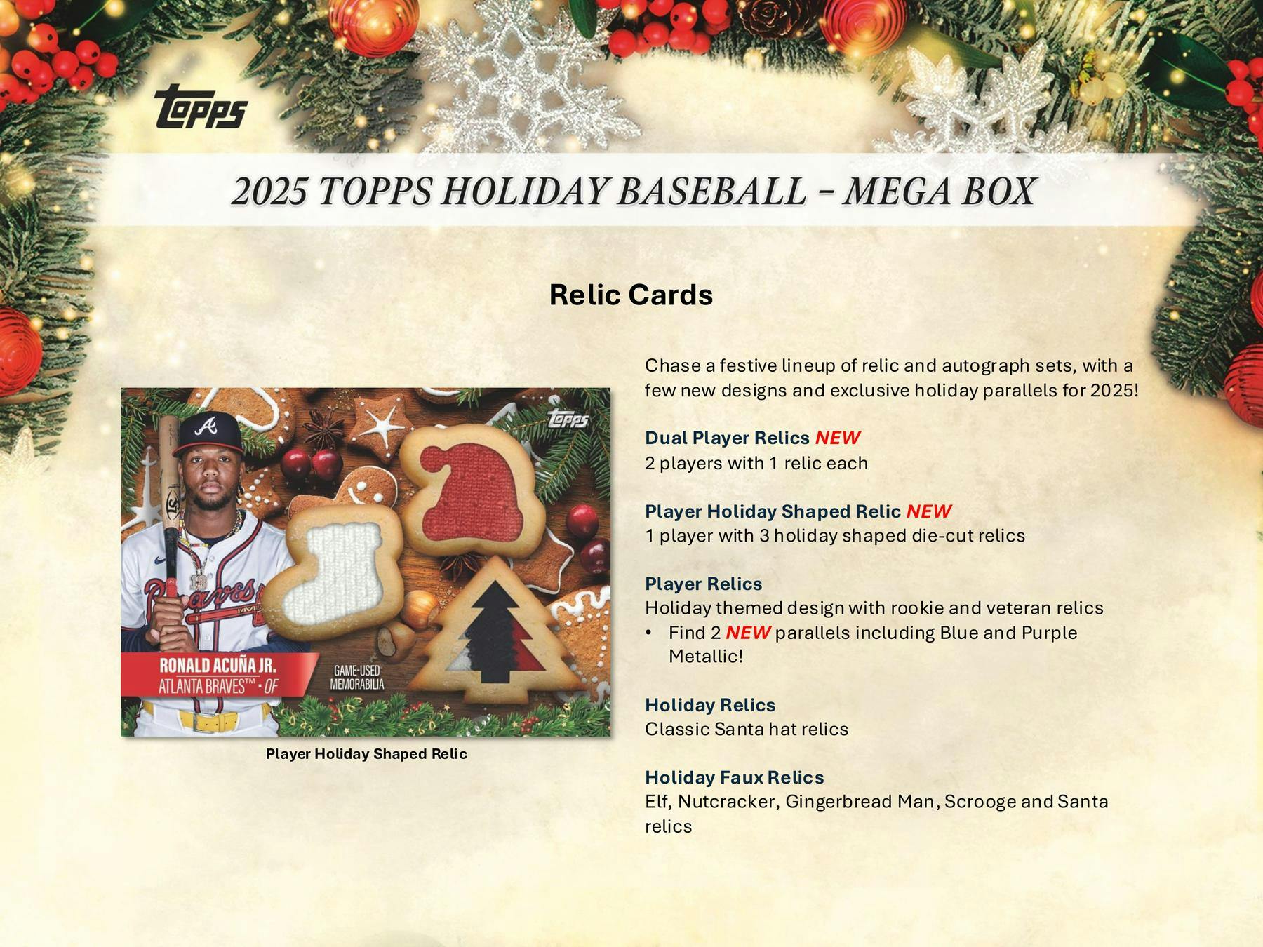 2025 Topps Holiday Baseball 20-Box Mega Box Case (10/22)