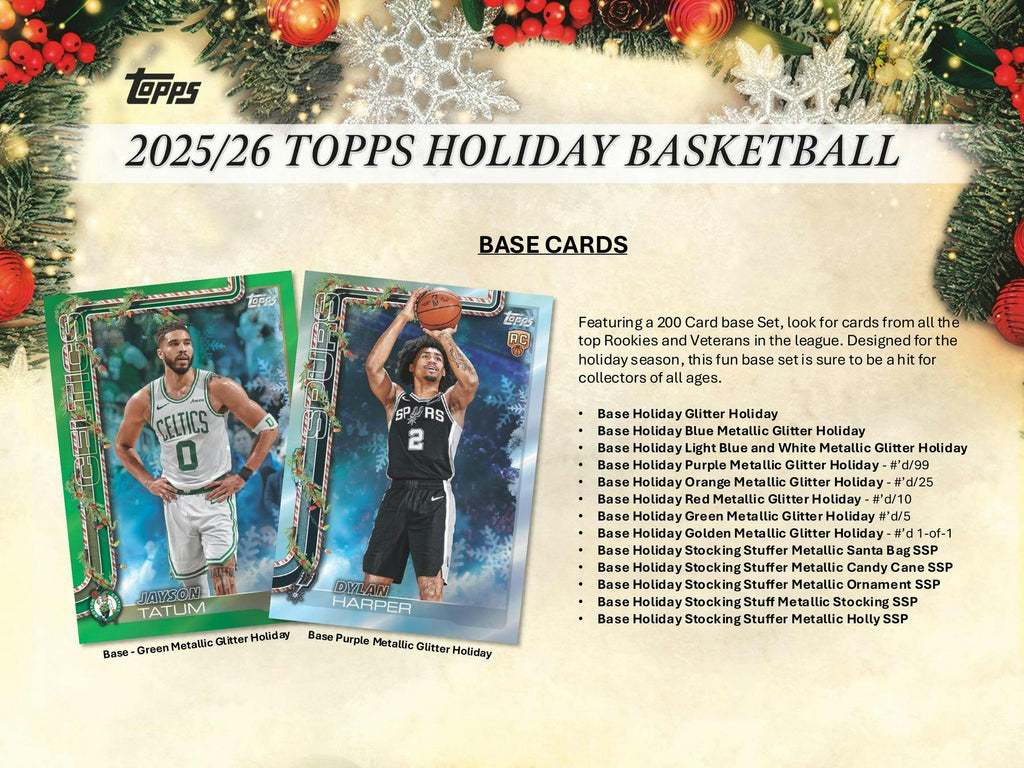 2025-26 Topps Holiday Basketball Mega Box (10/30)