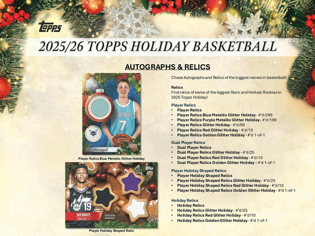 2025-26 Topps Holiday Basketball Mega Box (10/30)