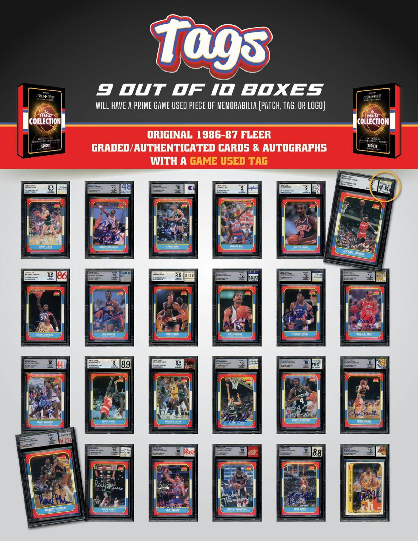 Jersey Fusion: The 1986-87 Collection Basketball, Hobby Box (5-Pack)