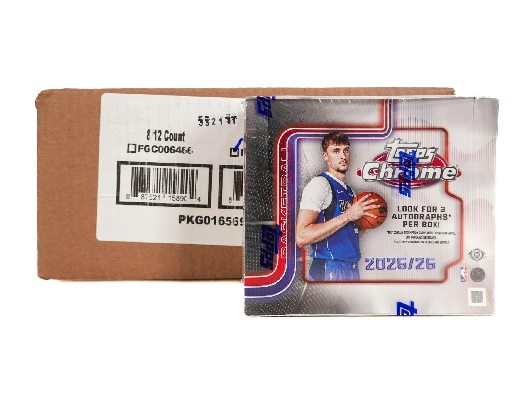 2025-26 Topps Chrome Basketball Hobby Jumbo 8-Box Case (12/17)