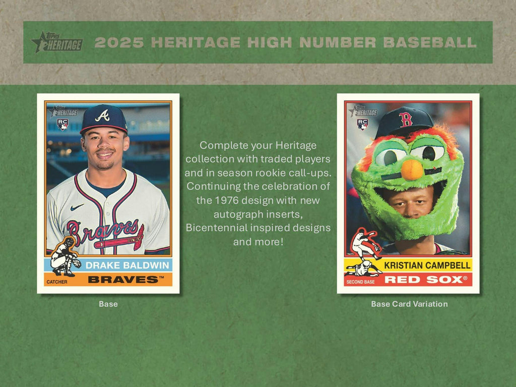 2025 Topps Heritage High Number Baseball Hobby Box (12/17)