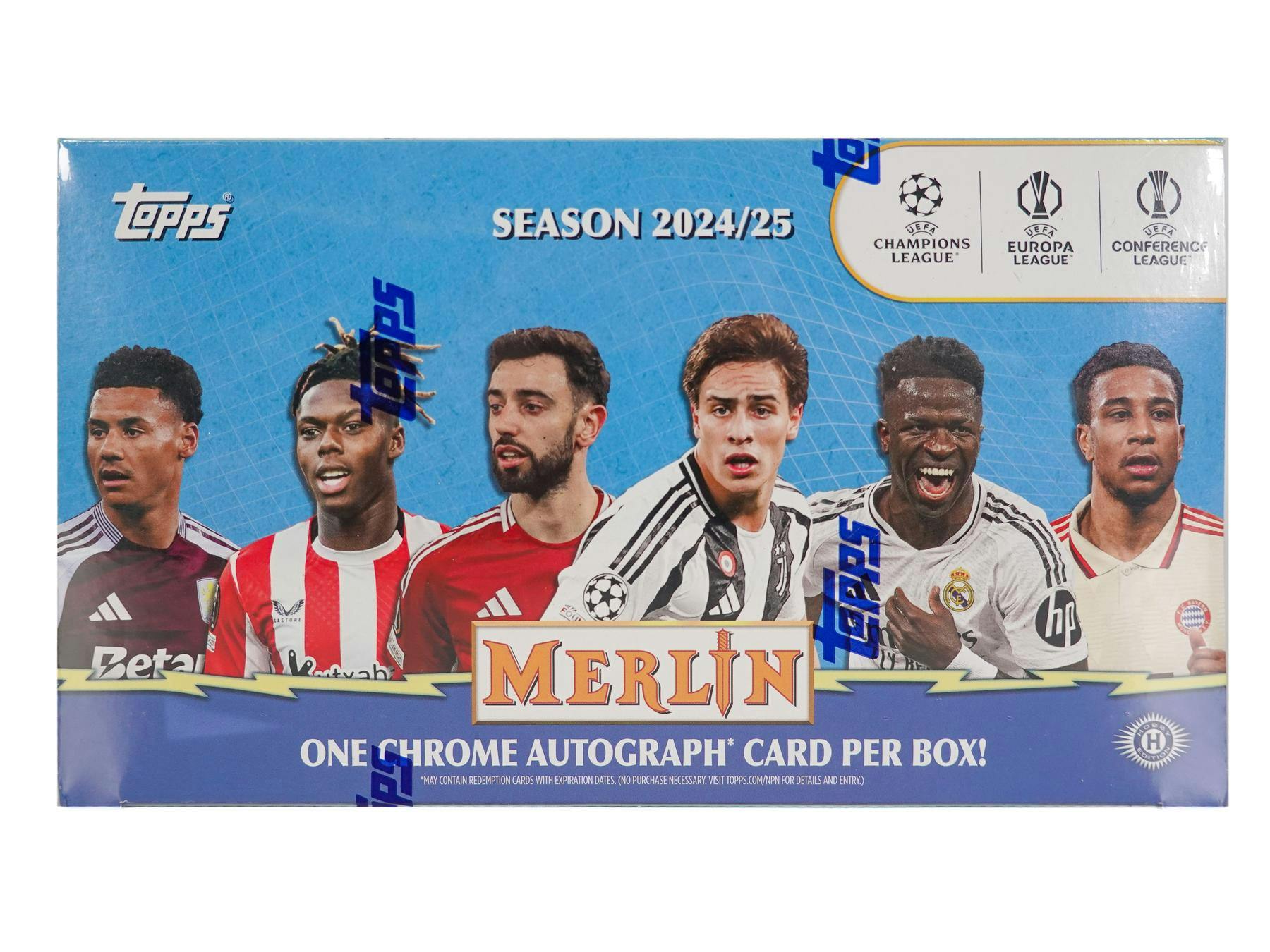 2024-25 Topps Chrome Merlin UEFA Club Competitions Soccer Hobby Box (12/19)