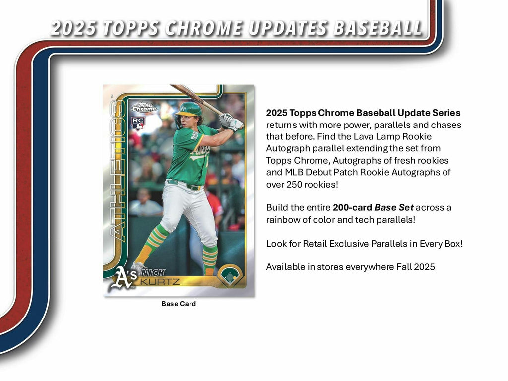 2025 Topps Chrome Update Series Baseball Mega 20-Box Case (12/17)