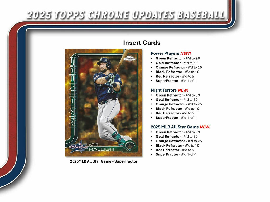 2025 Topps Chrome Update Series Baseball Mega 20-Box Case (12/17)