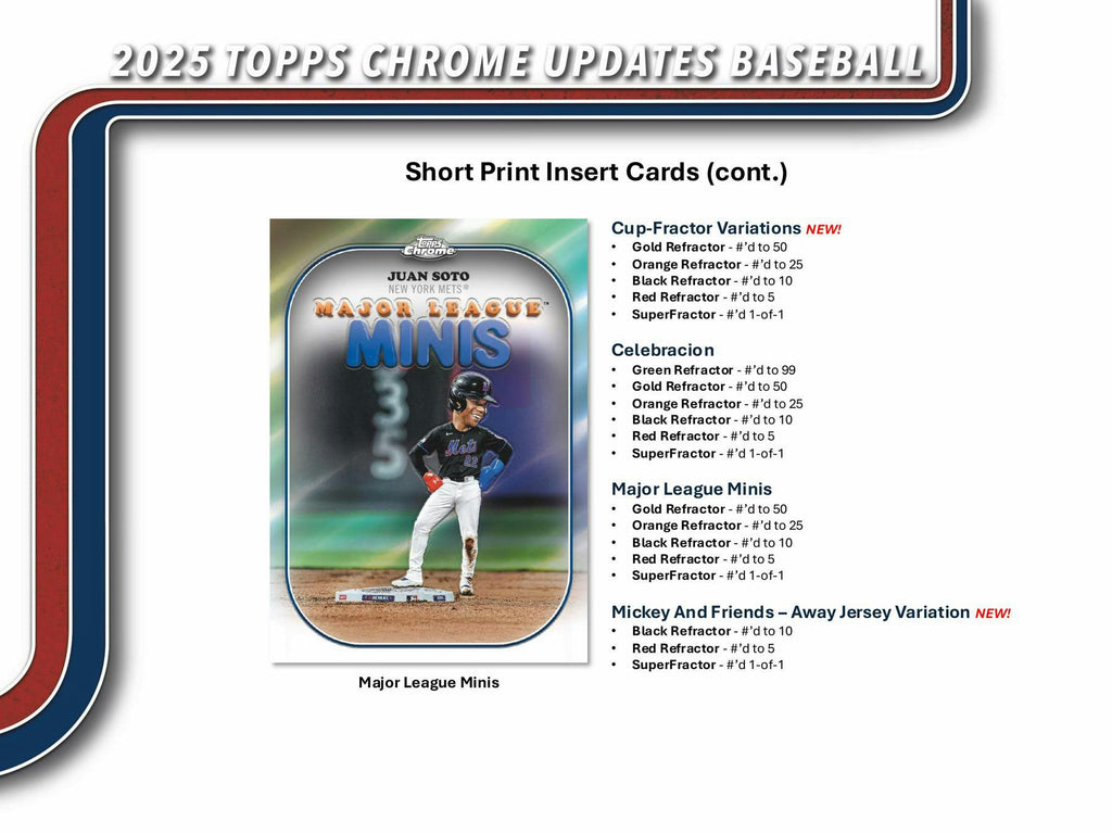 2025 Topps Chrome Update Series Baseball Mega 20-Box Case (12/17)