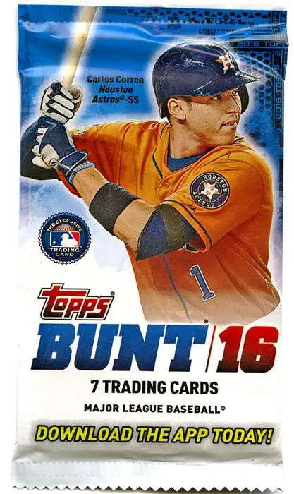 2016 Topps Bunt Baseball Trading Card Pack