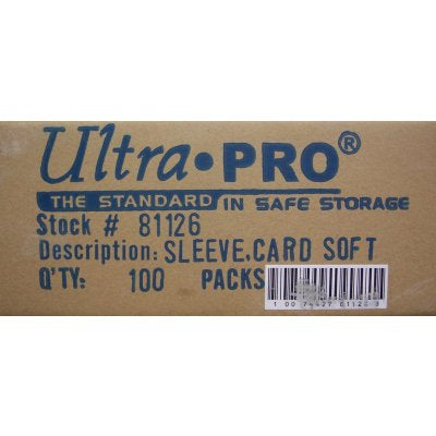 Ultra Pro 3” x 4” Soft Sleeves for Standard Trading Cards (100ct Pack) x 100-Pack Case (10,000 total sleeves)