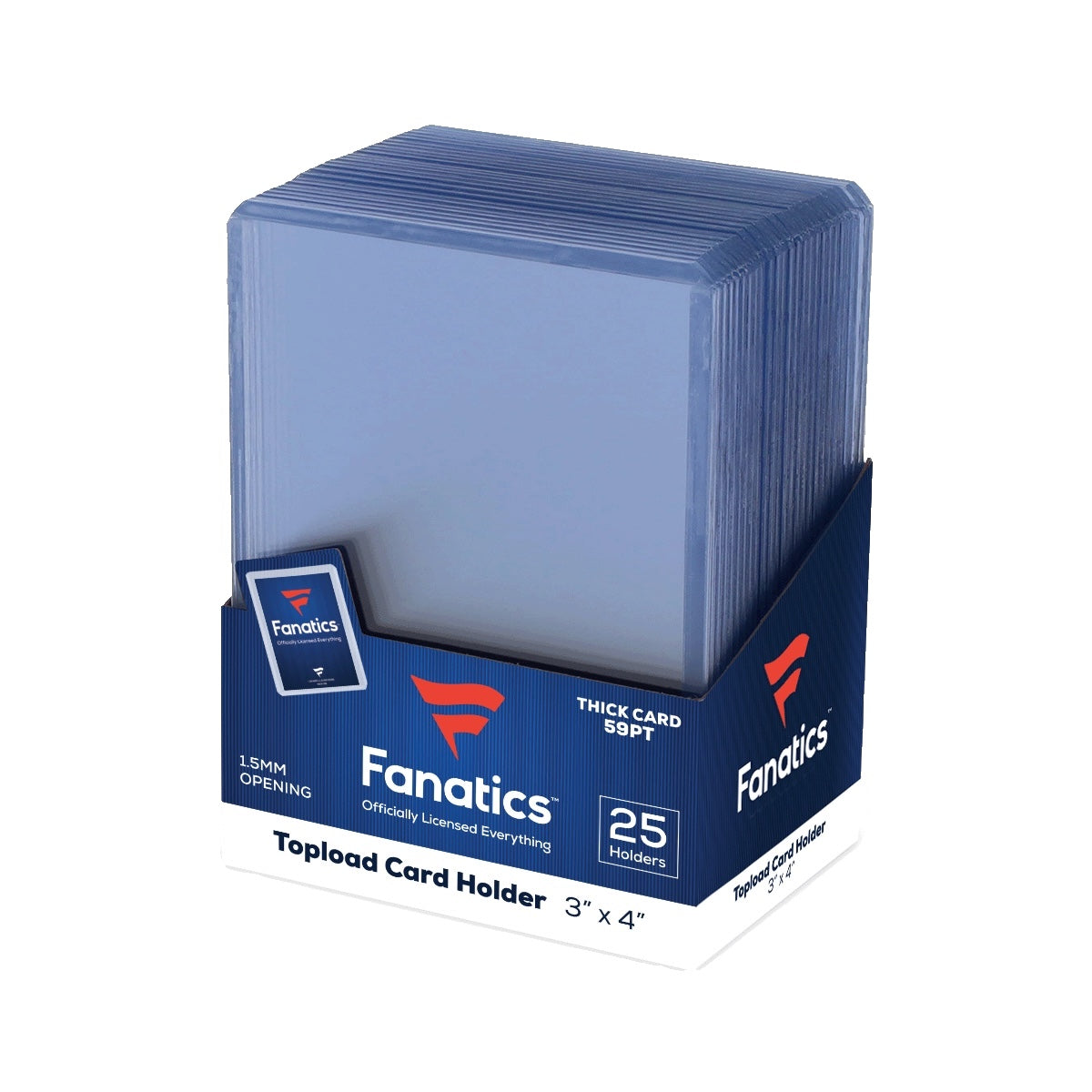 Fanatics 59pt 3x4 Top Loader, 25ct Pack