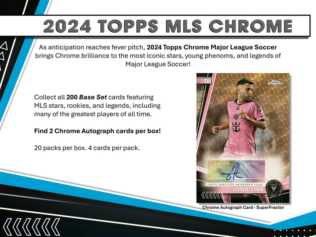 2024 Topps MLS Major League Soccer Chrome Hobby Pack