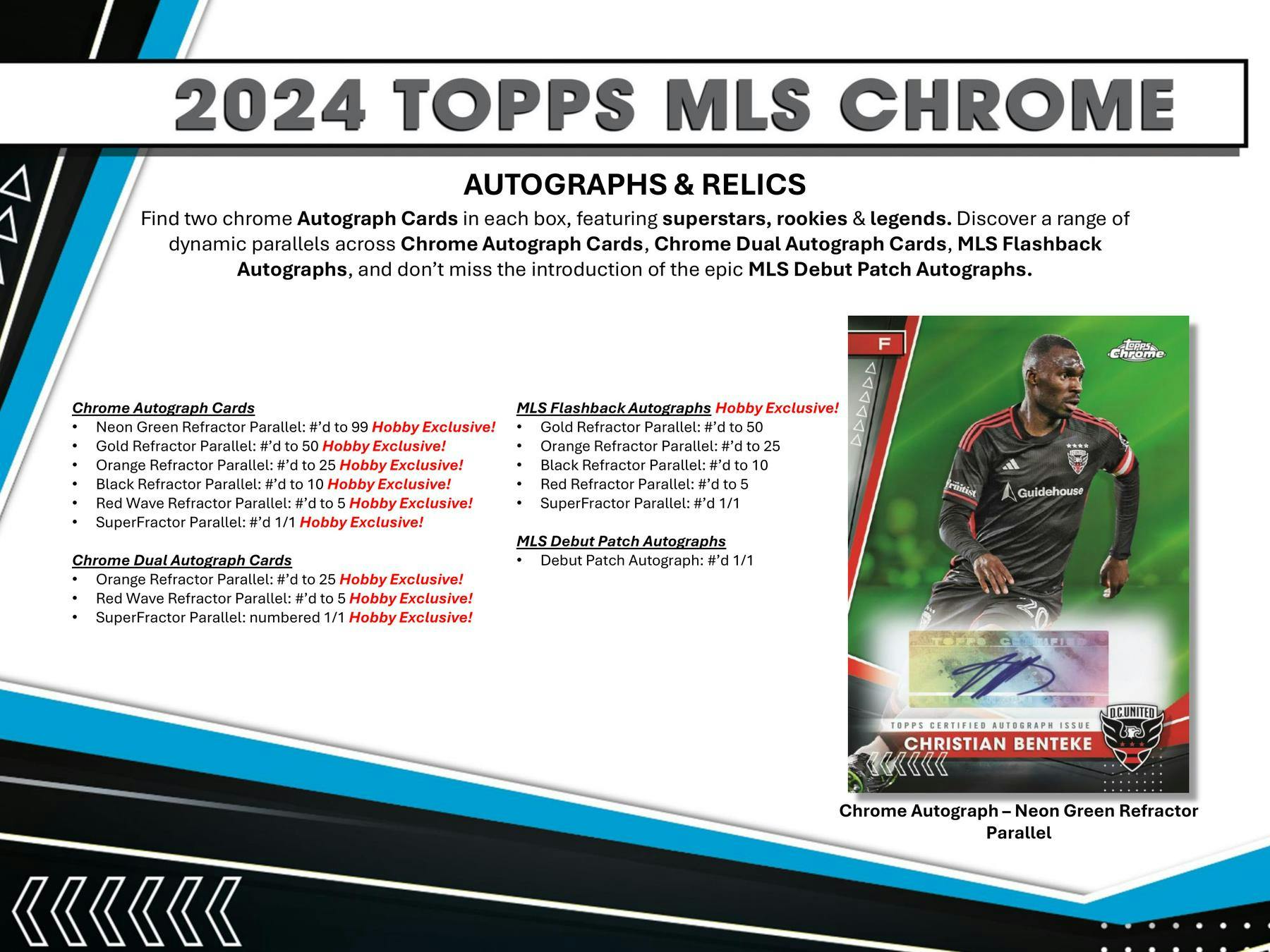 2024 Topps MLS Major League Soccer Chrome Hobby Pack