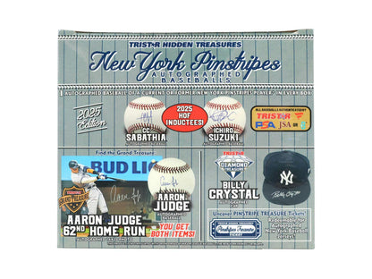 2025 TriStar New York Pinstripes Autographed Baseball Hobby Box (4/30)